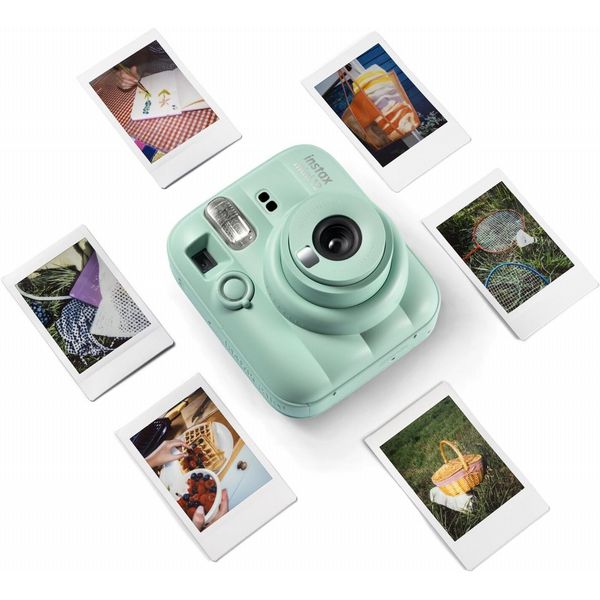 Fujifilm Instax Mini 13 Lagoon Green Instant Camera + 30-Pack Film Bundle (Twin Pack & Black Edge)