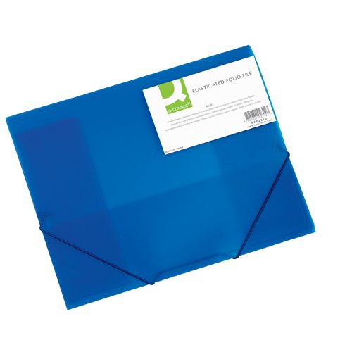 Q-Connect A4 Elasticated Folio Blue